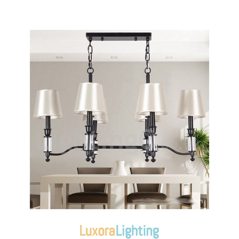 Designer Touch Decorative 6 Light Rustic Black Retro Contemporary Candle Style Chandelier