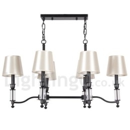 Designer Touch Decorative 6 Light Rustic Black Retro Contemporary Candle Style Chandelier