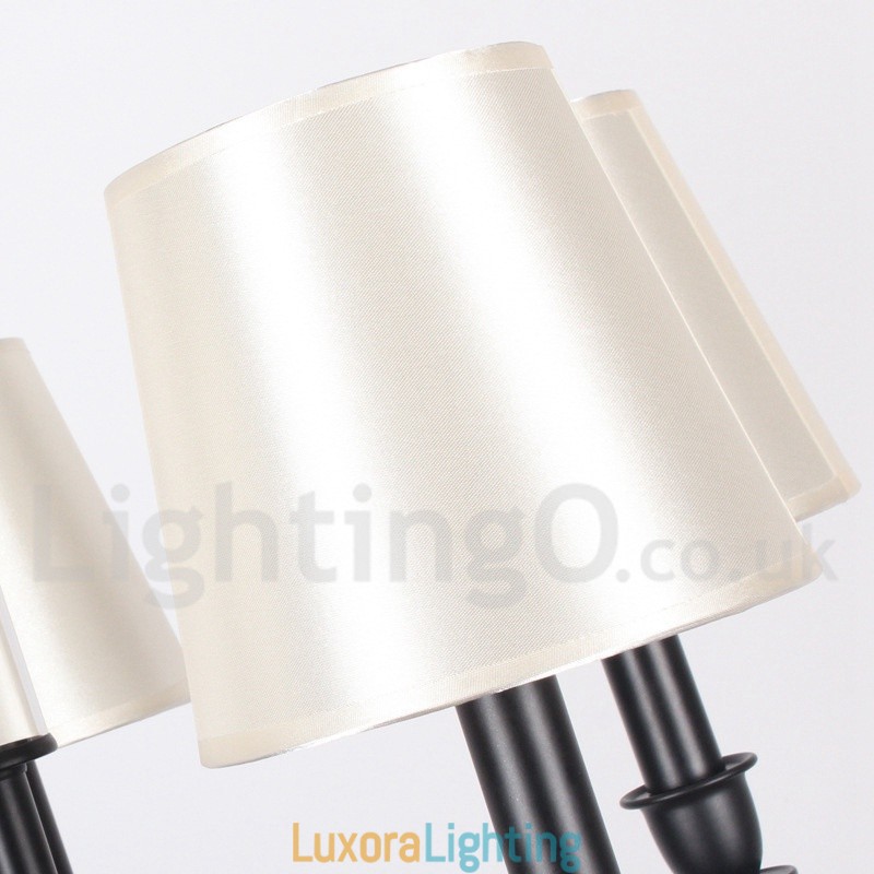 Designer Touch Decorative 6 Light Rustic Black Retro Contemporary Candle Style Chandelier