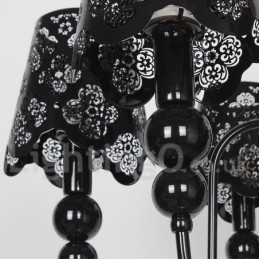 Designer Touch Decorative 6 Light Modern Contemporary Hollow Black Candle Style Chandelier