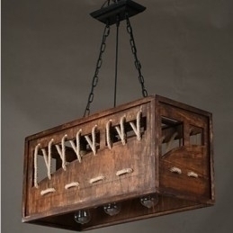 Designer Touch Decorative Minimalist Wooden Chandelier