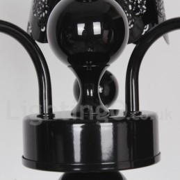 Designer Touch Decorative 3 Light Modern Contemporary Hollow Black Candle Style Chandelier