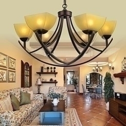 Designer Touch Decorative Chandelier 6 Lights Traditional Classic Vintage Metal