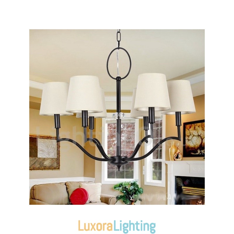 Designer Touch Decorative 6 Light Modern Contemporary Candle Style Chandelier
