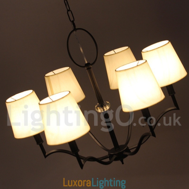 Designer Touch Decorative 6 Light Modern Contemporary Candle Style Chandelier