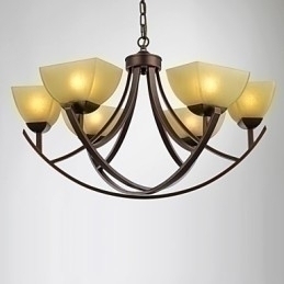 Designer Touch Decorative Chandelier 6 Lights Traditional Classic Vintage Metal