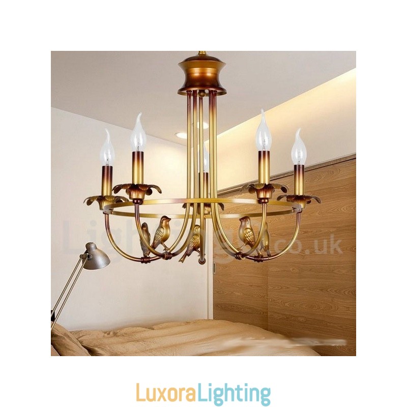Designer Touch Decorative 5 Light Retro Candle Style Chandelier