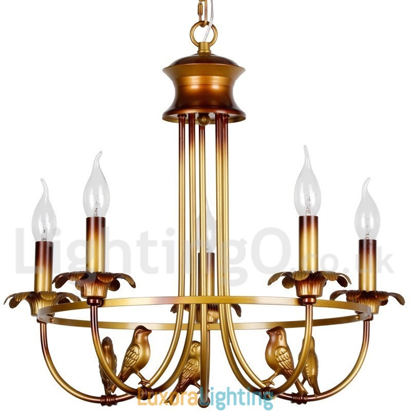 Designer Touch Decorative 5 Light Retro Candle Style Chandelier