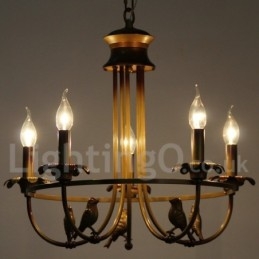 Designer Touch Decorative 5 Light Retro Candle Style Chandelier