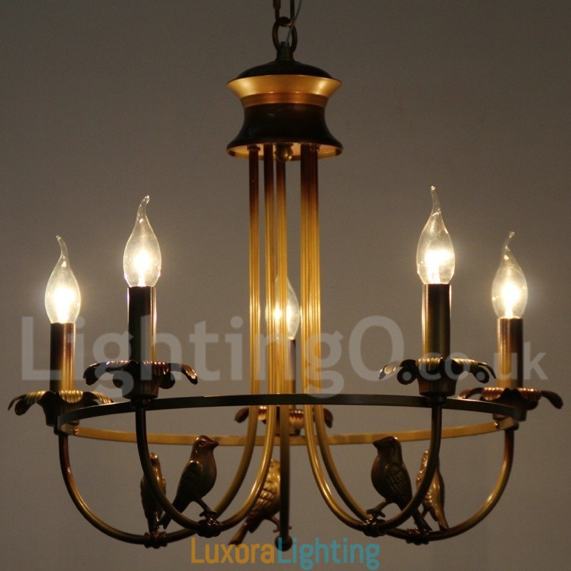 Designer Touch Decorative 5 Light Retro Candle Style Chandelier