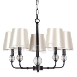 Designer Touch Decorative 5 Light Rustic Retro Black Contemporary Candle Style Chandelier