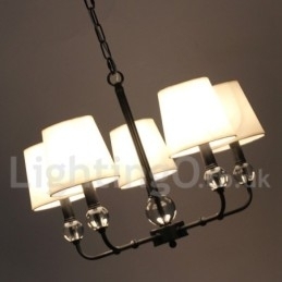 Designer Touch Decorative 5 Light Rustic Retro Black Contemporary Candle Style Chandelier