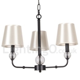 Designer Touch Decorative 3 Light Retro Black Contemporary Candle Style Chandelier