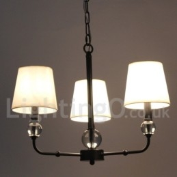 Designer Touch Decorative 3 Light Retro Black Contemporary Candle Style Chandelier