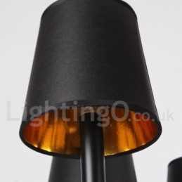 Designer Touch Decorative 5 Light Black Retro Candle Style Chandelier