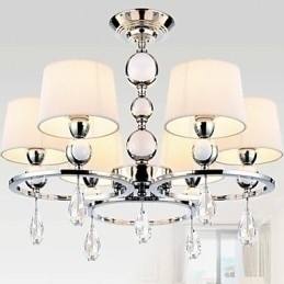 Designer Touch Decorative Modern Contemporary Crystal Chrome Metal Chandelier