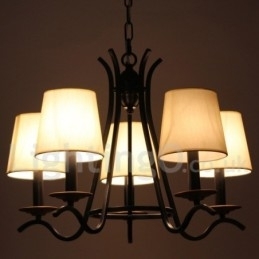 Designer Touch Decorative 5 Light Black Retro Contemporary Candle Style Chandelier