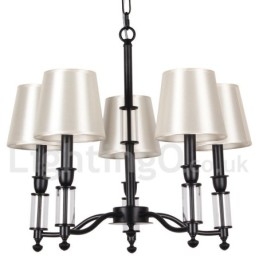 Designer Touch Decorative 5 Light Black 2 Tier Large Chandelier Retro Contemporary Candle Style Chandelier