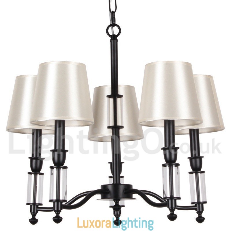 Designer Touch Decorative 5 Light Black 2 Tier Large Chandelier Retro Contemporary Candle Style Chandelier