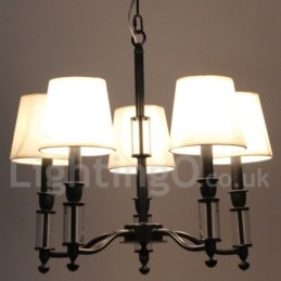 Designer Touch Decorative 5 Light Black 2 Tier Large Chandelier Retro Contemporary Candle Style Chandelier