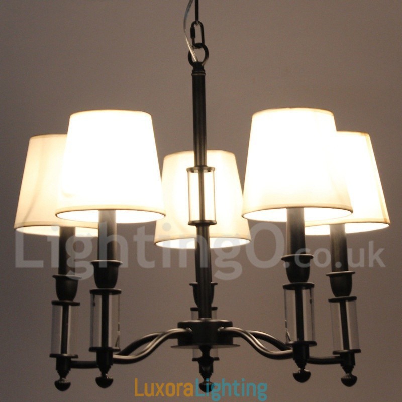Designer Touch Decorative 5 Light Black 2 Tier Large Chandelier Retro Contemporary Candle Style Chandelier