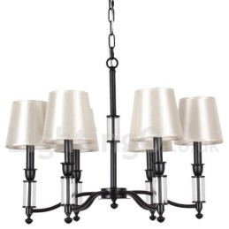 Designer Touch Decorative 6 Light Black Retro Contemporary Candle Style Chandelier
