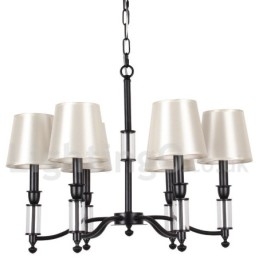 Designer Touch Decorative 6 Light Black Retro Contemporary Candle Style Chandelier