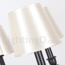 Designer Touch Decorative 6 Light Black Retro Contemporary Candle Style Chandelier