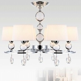 Designer Touch Decorative Modern Contemporary Crystal Chrome Metal Chandelier