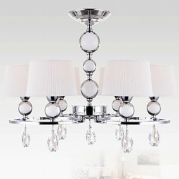 Designer Touch Decorative Modern Contemporary Crystal Chrome Metal Chandelier