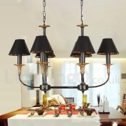 Designer Touch Decorative 6 Light Retro Contemporary Candle Style Chandelier