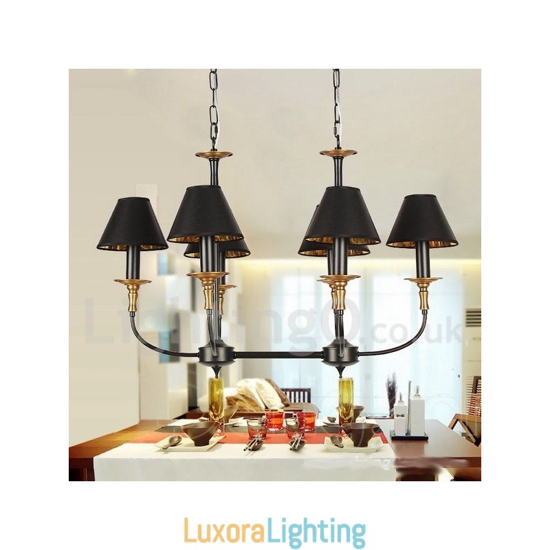 Designer Touch Decorative 6 Light Retro Contemporary Candle Style Chandelier