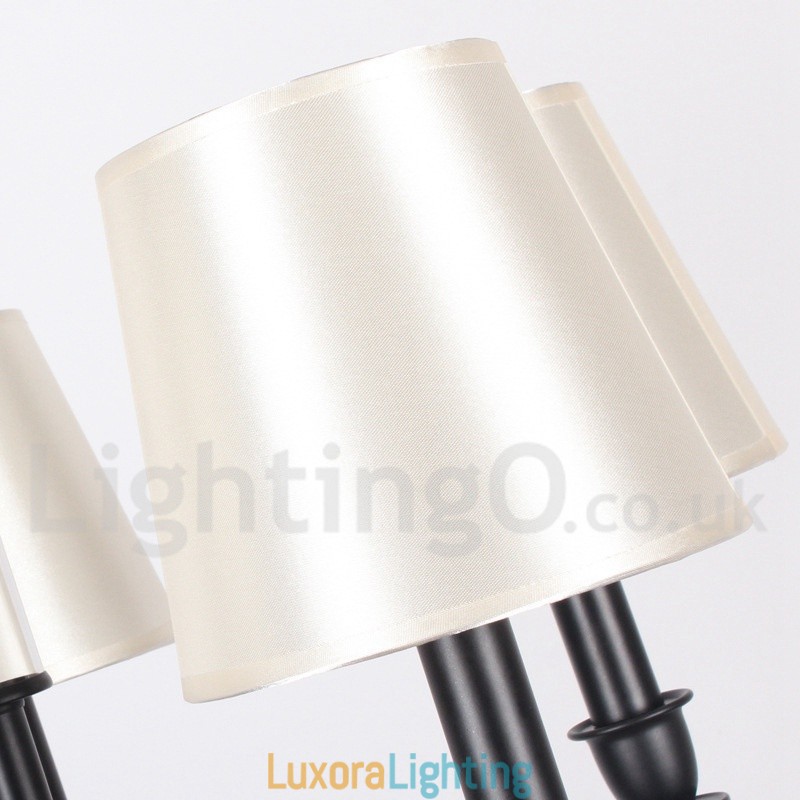 Designer Touch Decorative 12 Light Black 2 Tier Large Chandelier Retro Contemporary Candle Style Chandelier