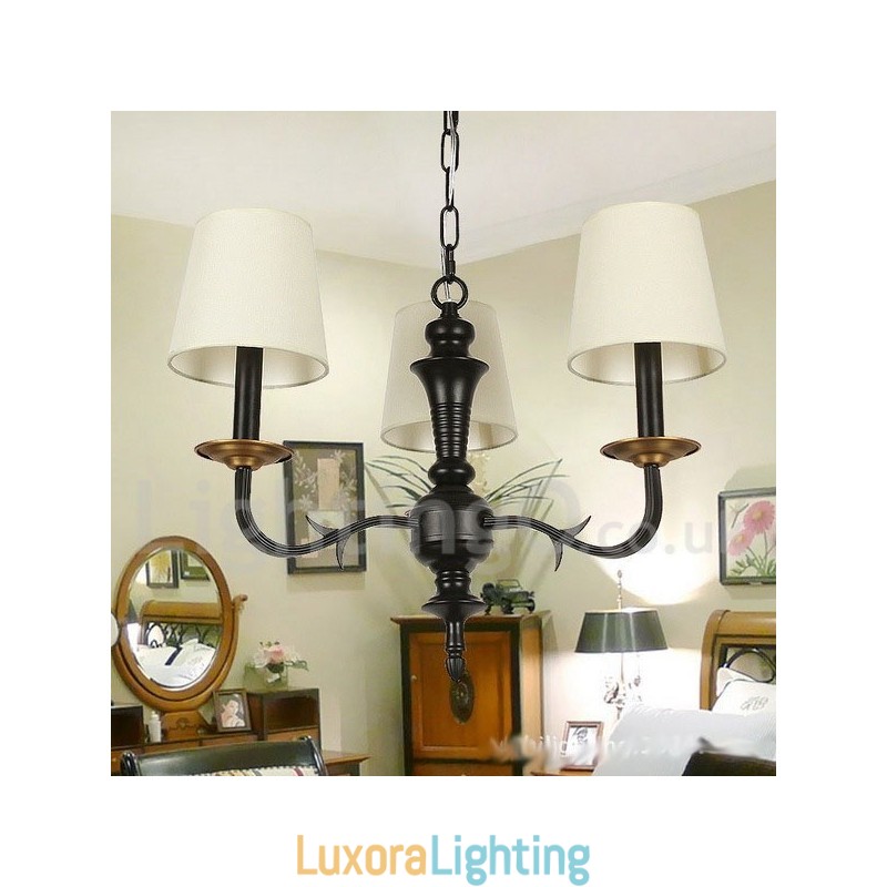 Designer Touch Decorative 3 Light Contemporary Retro Candle Style Chandelier