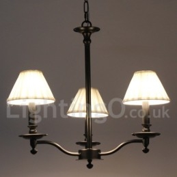 Designer Touch Decorative 3 Light Retro Contemporary Black Candle Style Chandelier
