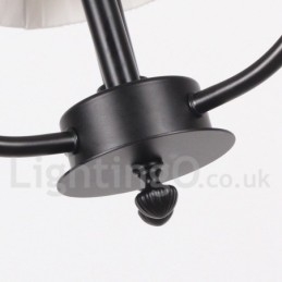 Designer Touch Decorative 3 Light Retro Contemporary Black Candle Style Chandelier