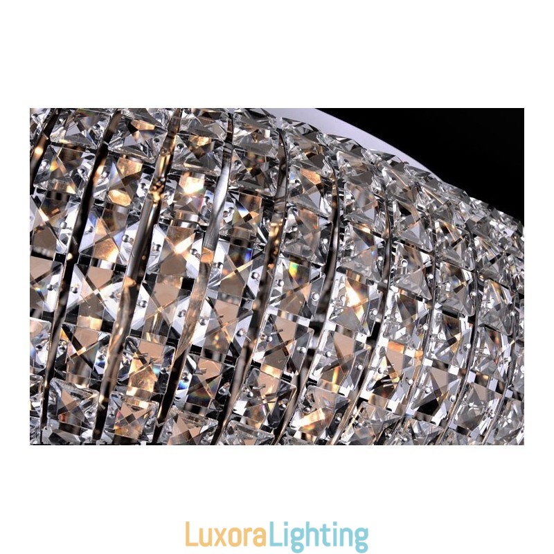 Designer Touch Decorative Modern K9 Crystal Ceiling Pendant Light Indoor Chandelier Drum Lighting Lamps Fixtures