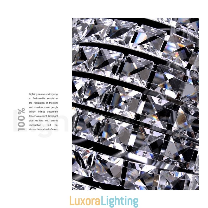Designer Touch Decorative Modern K9 Crystal Ceiling Pendant Light Indoor Chandelier Drum Lighting Lamps Fixtures