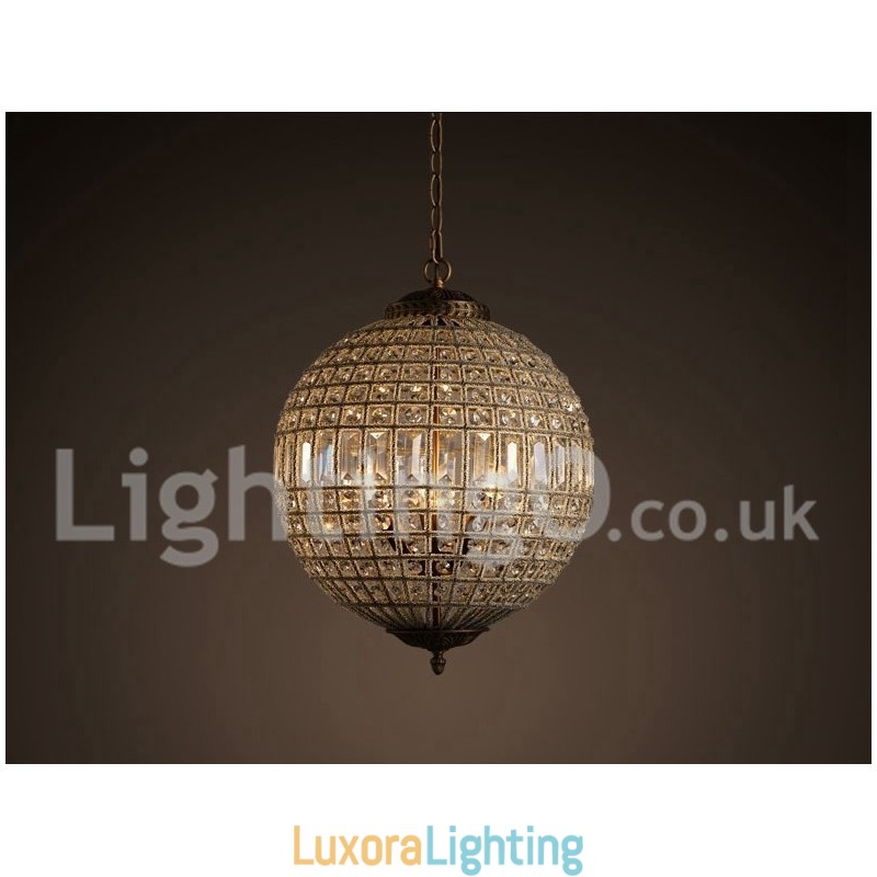 Designer Touch Decorative Globe Modern K9 Crystal Ceiling Pendant Light Indoor Chandelier Drum Lighting Lamps Fixtures