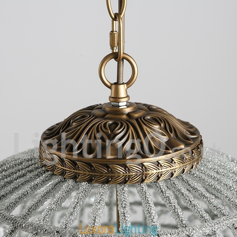 Designer Touch Decorative Globe Modern K9 Crystal Ceiling Pendant Light Indoor Chandelier Drum Lighting Lamps Fixtures