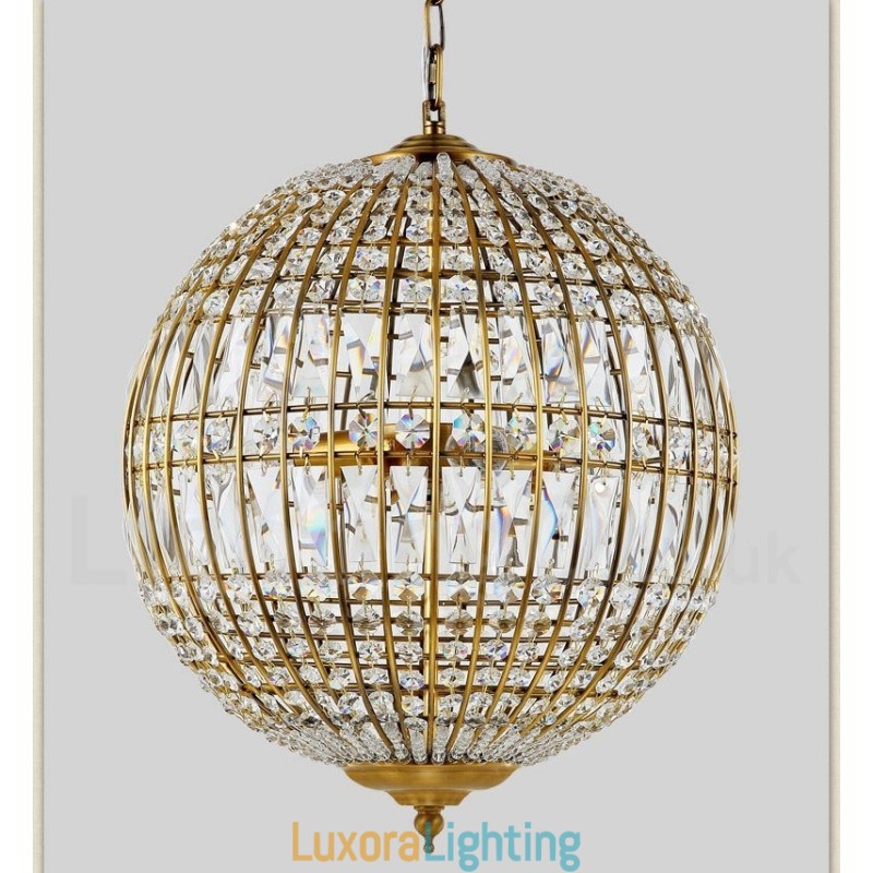 Designer Touch Decorative Globe Modern K9 Crystal Ceiling Pendant Light Indoor Chandelier Lighting Lamps Fixtures