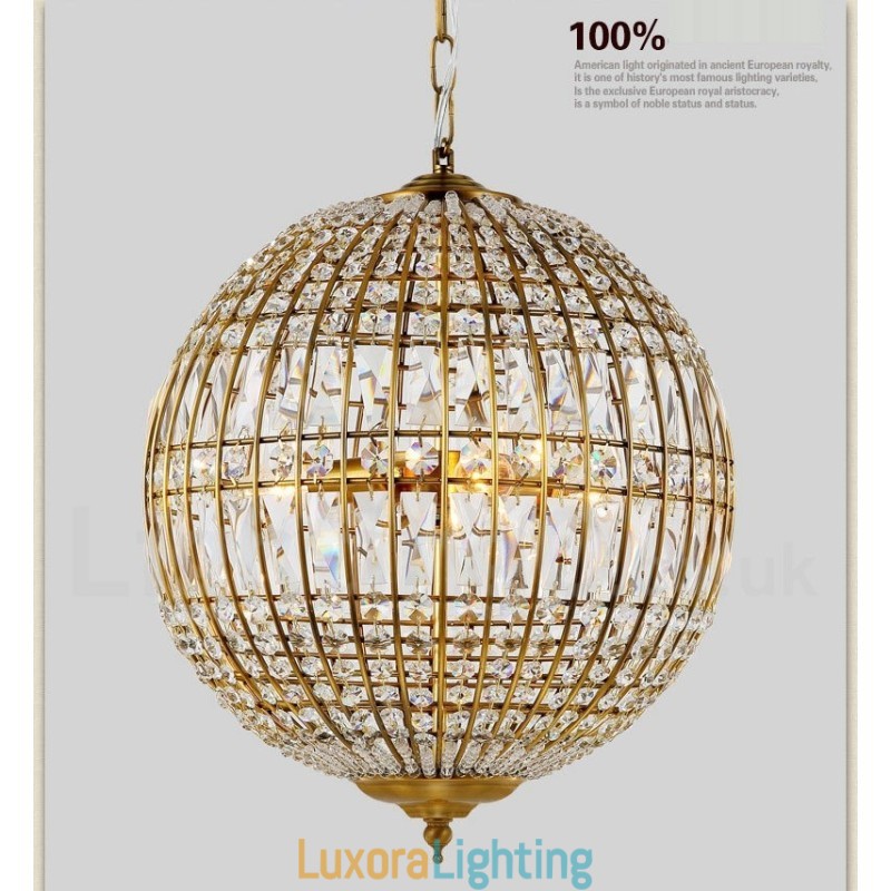 Designer Touch Decorative Globe Modern K9 Crystal Ceiling Pendant Light Indoor Chandelier Lighting Lamps Fixtures