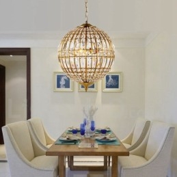 Designer Touch Decorative Globe Modern K9 Crystal Ceiling Pendant Light Indoor Chandelier Lighting Lamps Fixtures