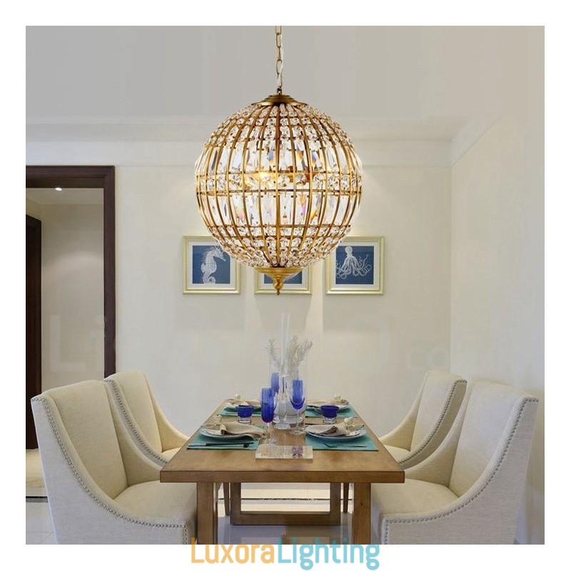 Designer Touch Decorative Globe Modern K9 Crystal Ceiling Pendant Light Indoor Chandelier Lighting Lamps Fixtures