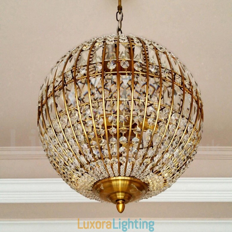 Designer Touch Decorative Globe Modern K9 Crystal Ceiling Pendant Light Indoor Chandelier Lighting Lamps Fixtures