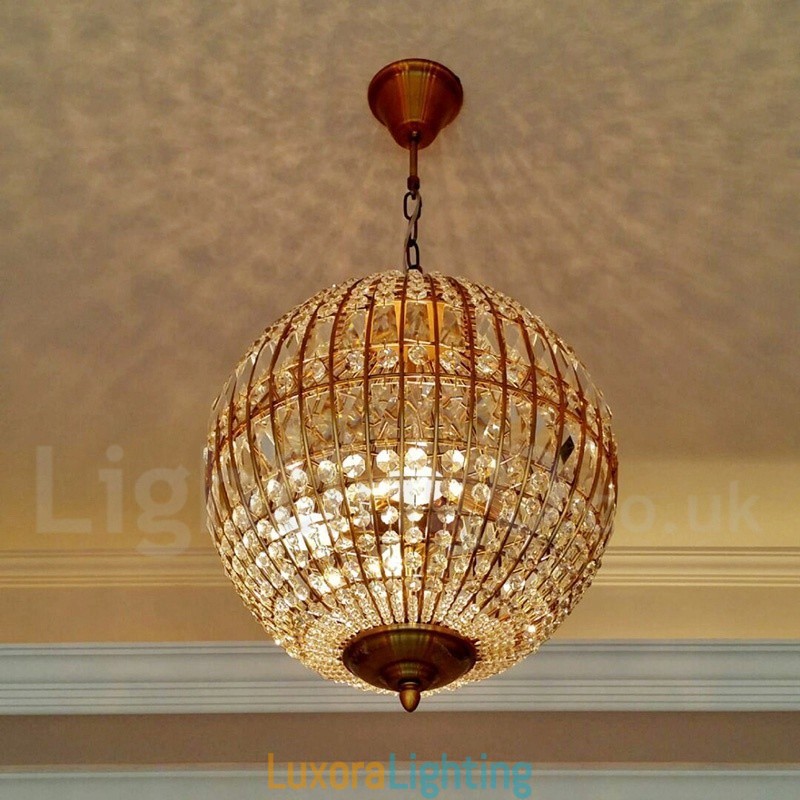 Designer Touch Decorative Globe Modern K9 Crystal Ceiling Pendant Light Indoor Chandelier Lighting Lamps Fixtures