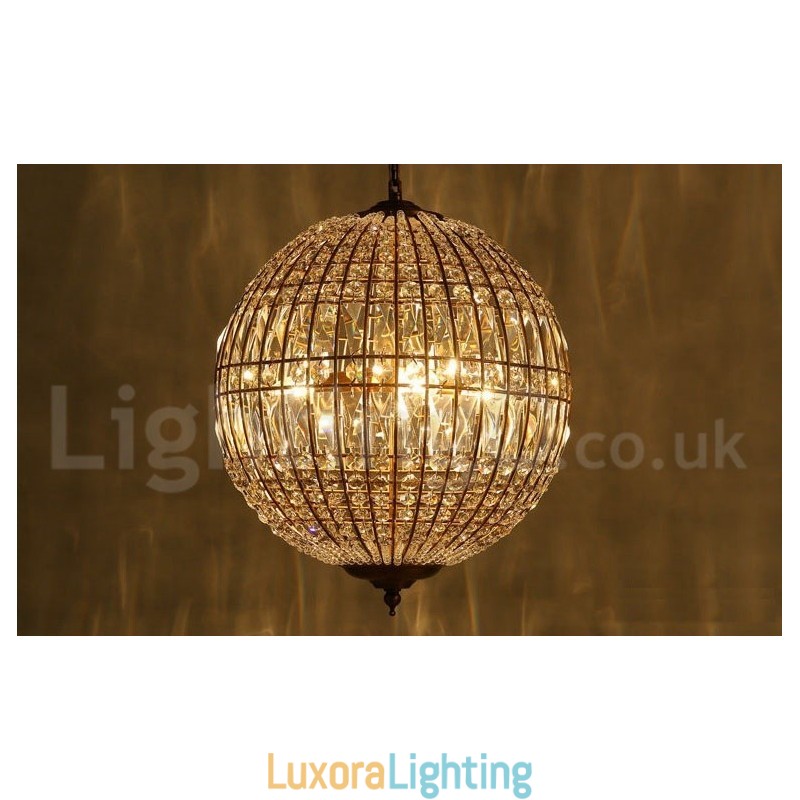 Designer Touch Decorative Globe Modern K9 Crystal Ceiling Pendant Light Indoor Chandelier Lighting Lamps Fixtures