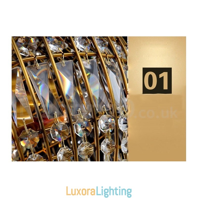 Designer Touch Decorative Globe Modern K9 Crystal Ceiling Pendant Light Indoor Chandelier Lighting Lamps Fixtures