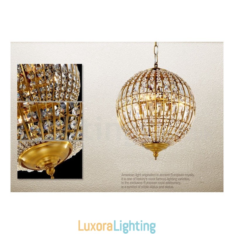 Designer Touch Decorative Globe Modern K9 Crystal Ceiling Pendant Light Indoor Chandelier Lighting Lamps Fixtures