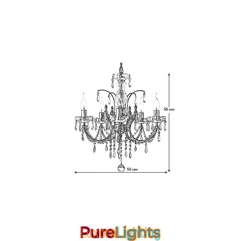 Designer Touch Decorative Elegant Crystal Chandelier with 5 Lights